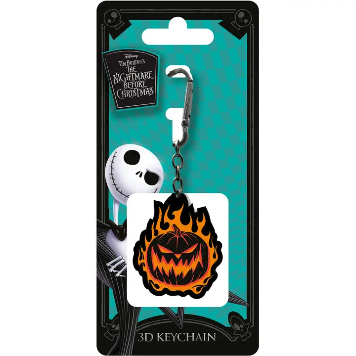 Disney 3D Gumowy Brelok The Nightmare Before Christmas Flaming Pumpkin 6 cm zdjęcie produktu