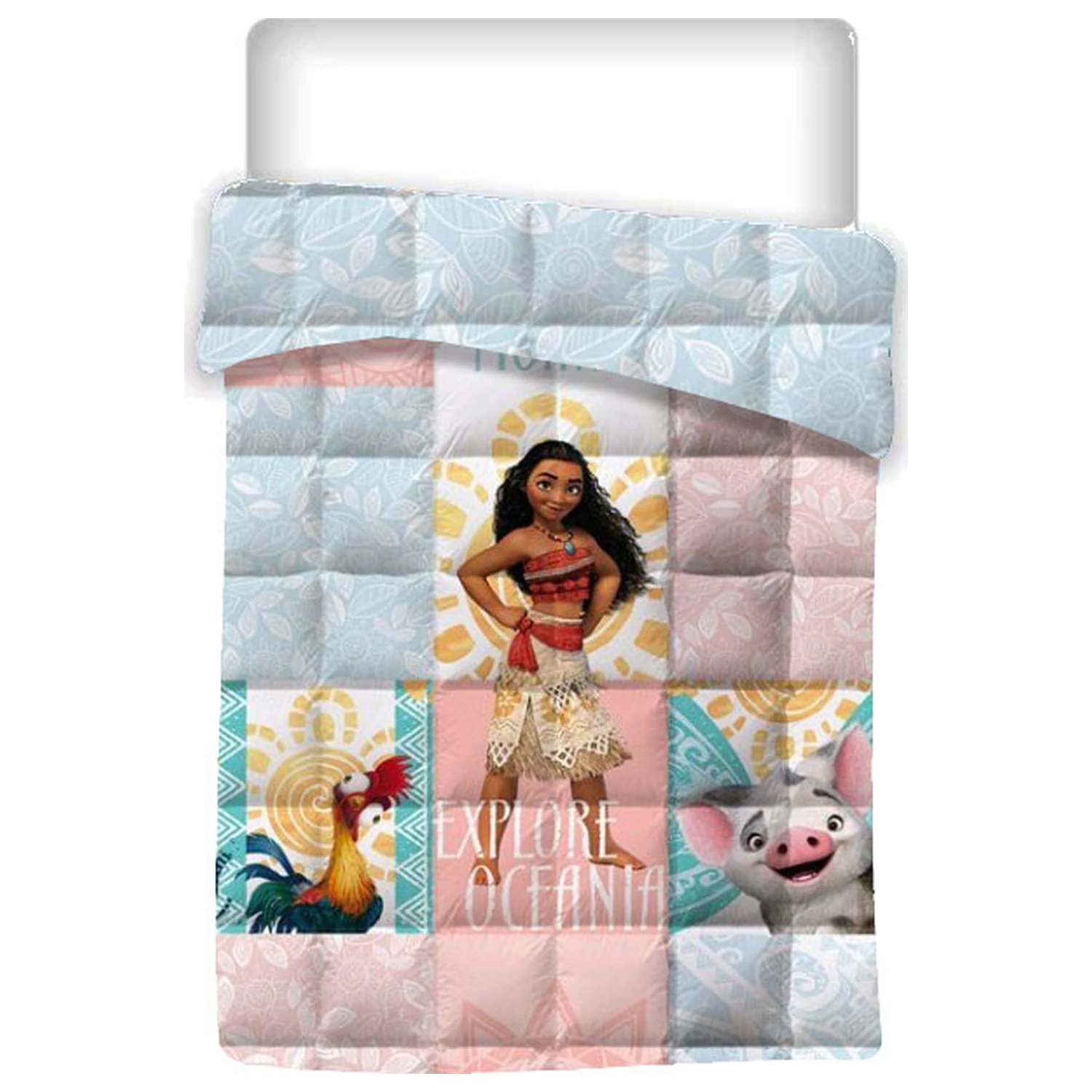 Disney Moana Explore Oceania pikowana narzuta, poszewka na kołdrę 140x200cm zdjęcie produktu
