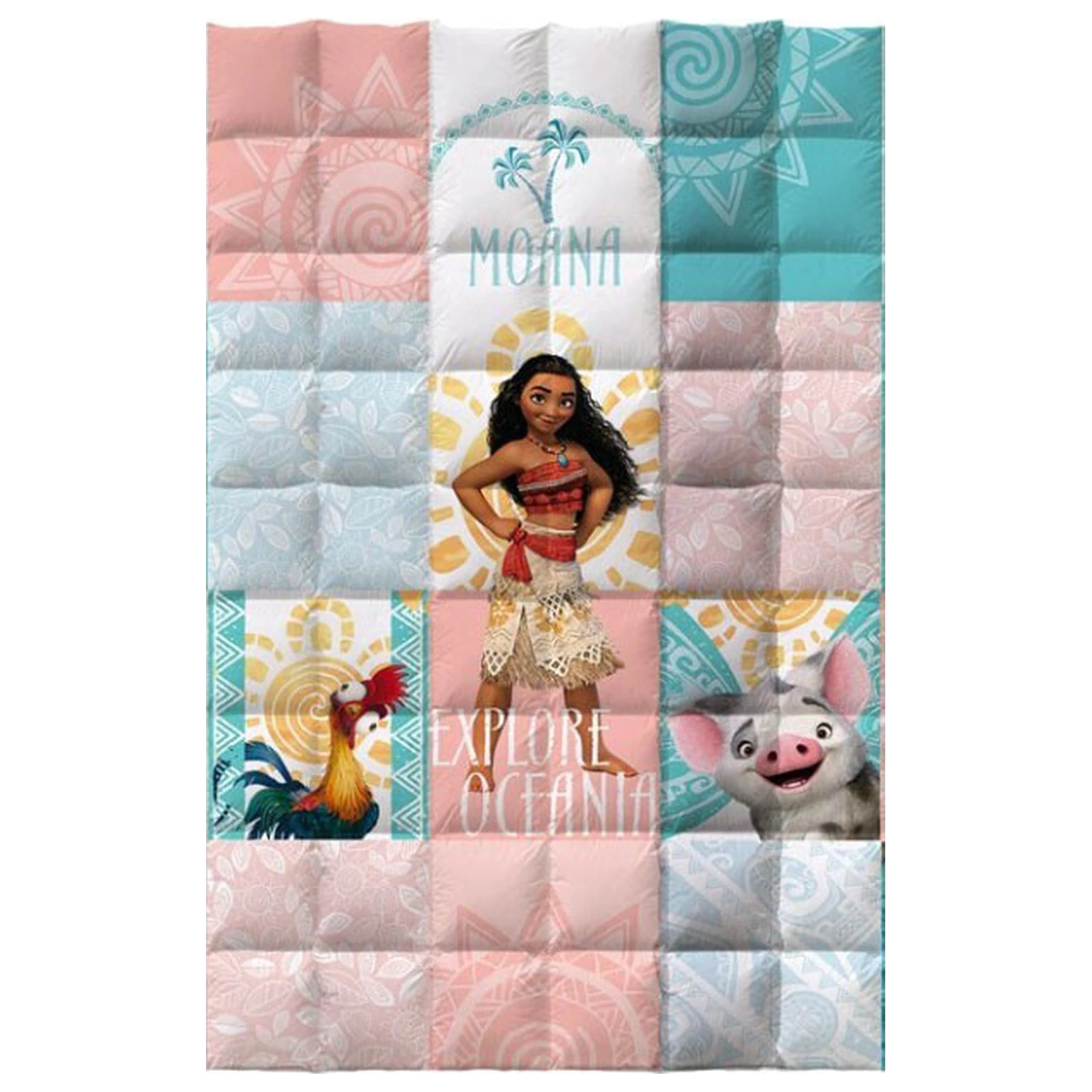 Disney Moana Explore Oceania pikowana narzuta, poszewka na kołdrę 140x200cm zdjęcie produktu