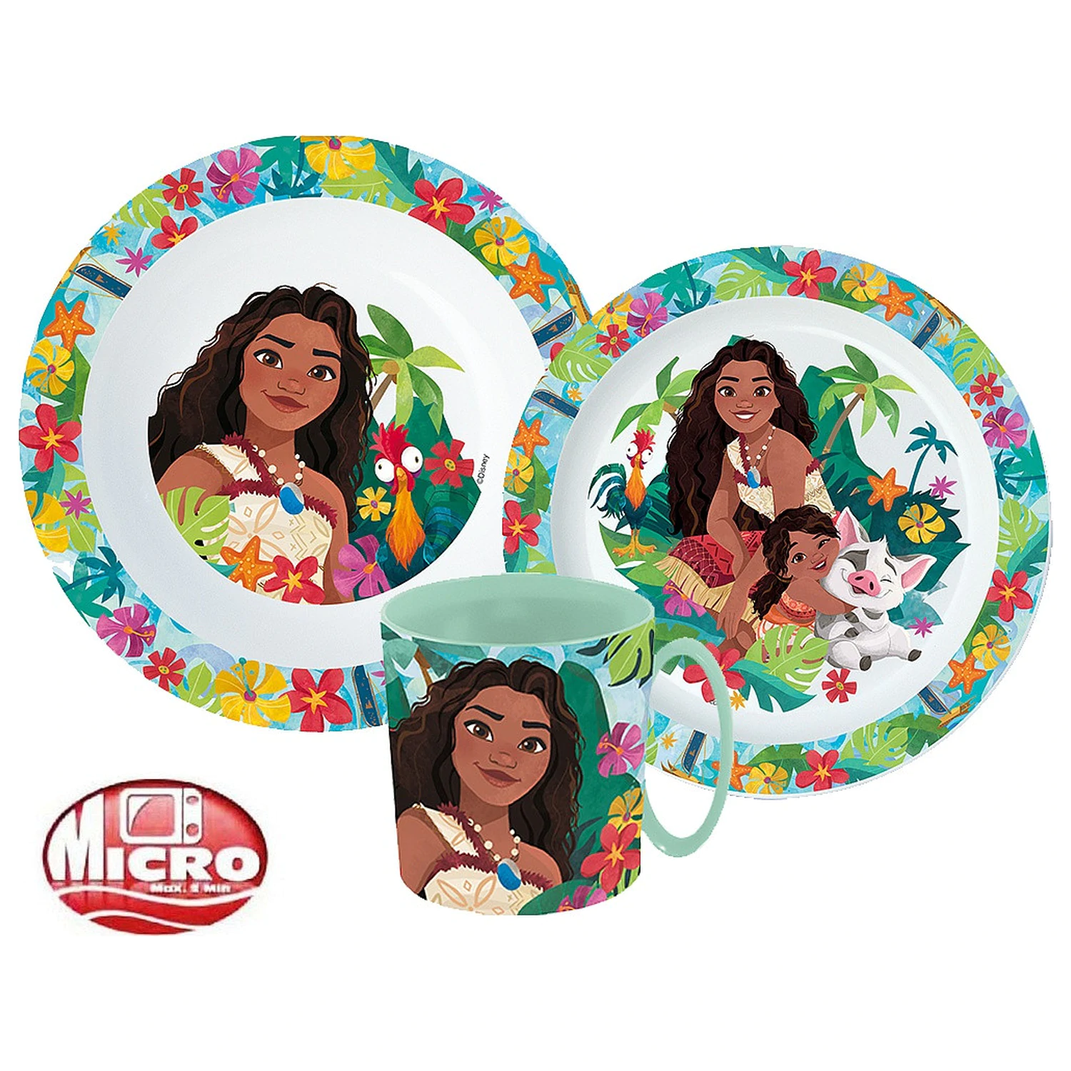 Disney Moana Lagoon Zestaw Naczyń, Zestaw z Micro Plastic z Kubkiem zdjęcie produktu