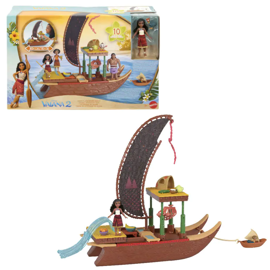 Disney Vaiana Moana 2 Adventure Canoe zestaw do zabawy zdjęcie produktu