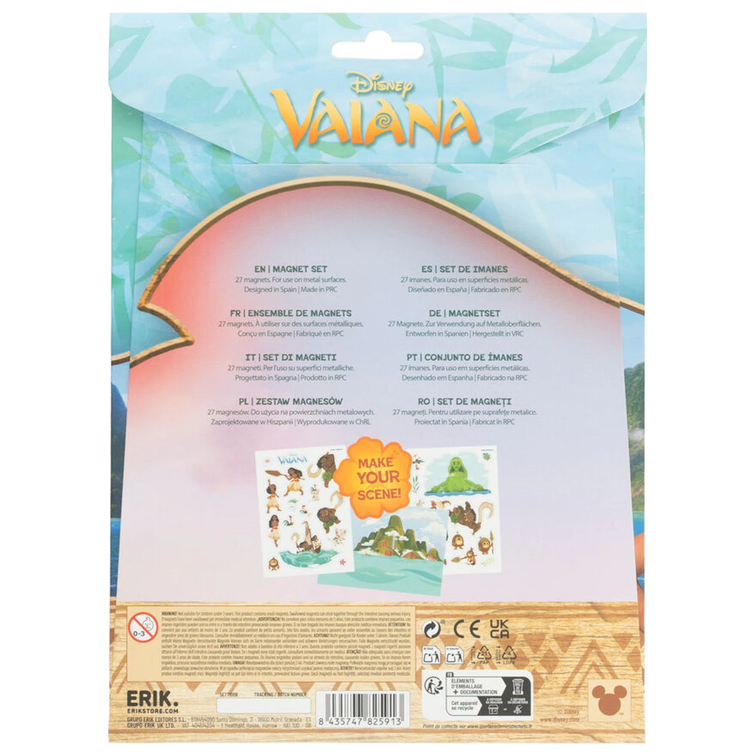 Disney Vaiana Moana zestaw wyciętych magnesów zdjęcie produktu