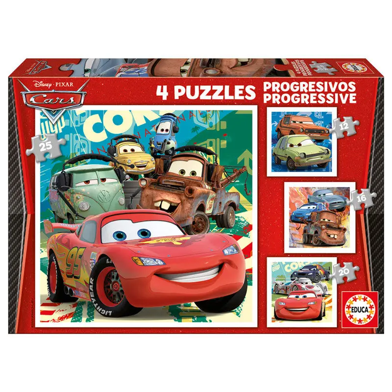 Disney Cars 2 Puzzle progresywne 12-16-20-25 elementów zdjęcie produktu