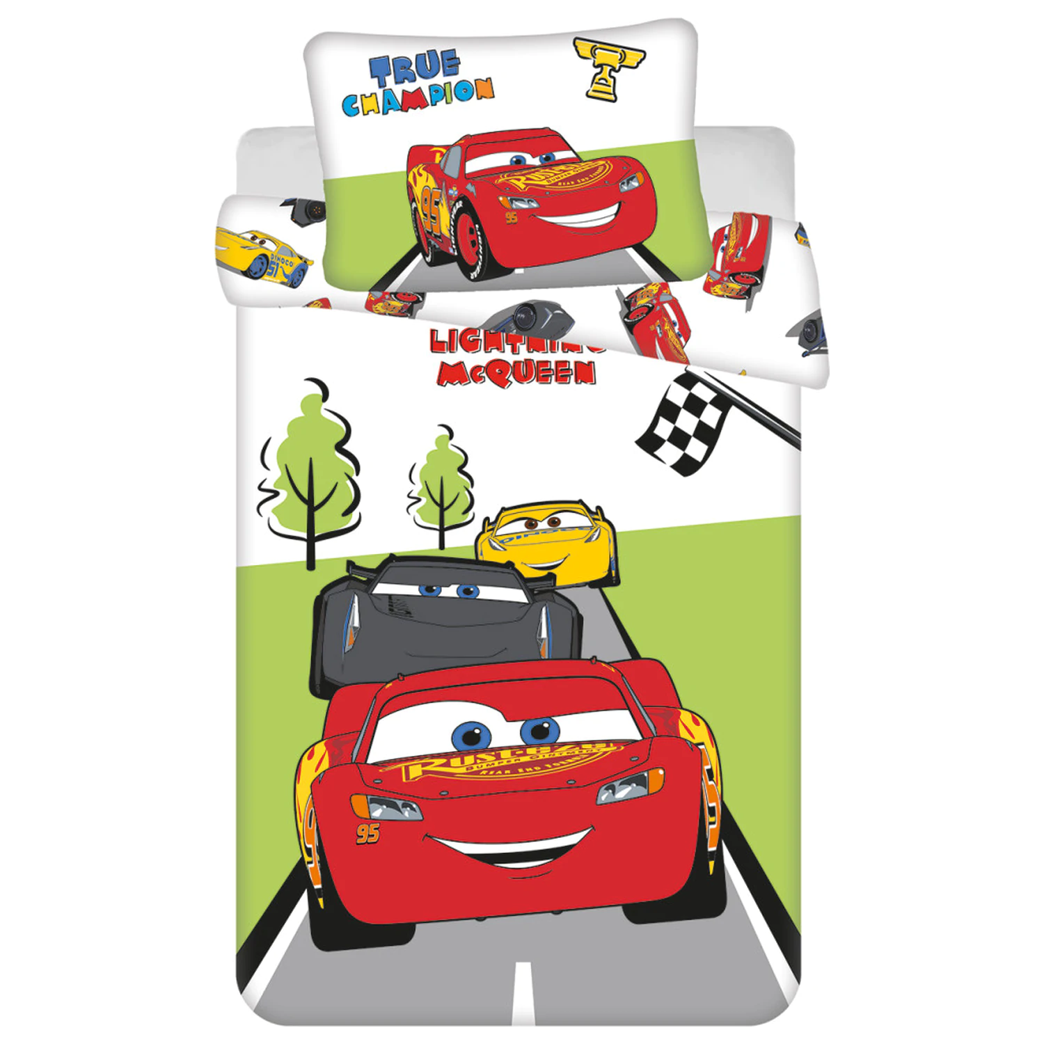 Disney Cars Champion poszewka na kołdrę dla maluchów i przedszkolaków zdjęcie produktu