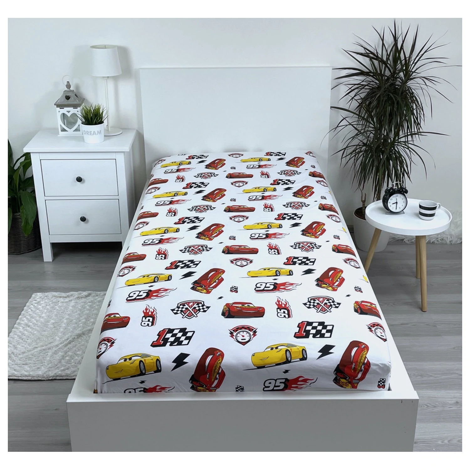 Disney Cars Lightning McQueen prześcieradło z gumką zdjęcie produktu