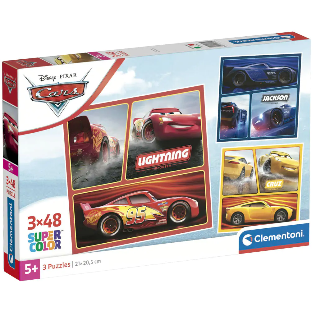 Puzzle Disney Cars 3x48 elementów zdjęcie produktu