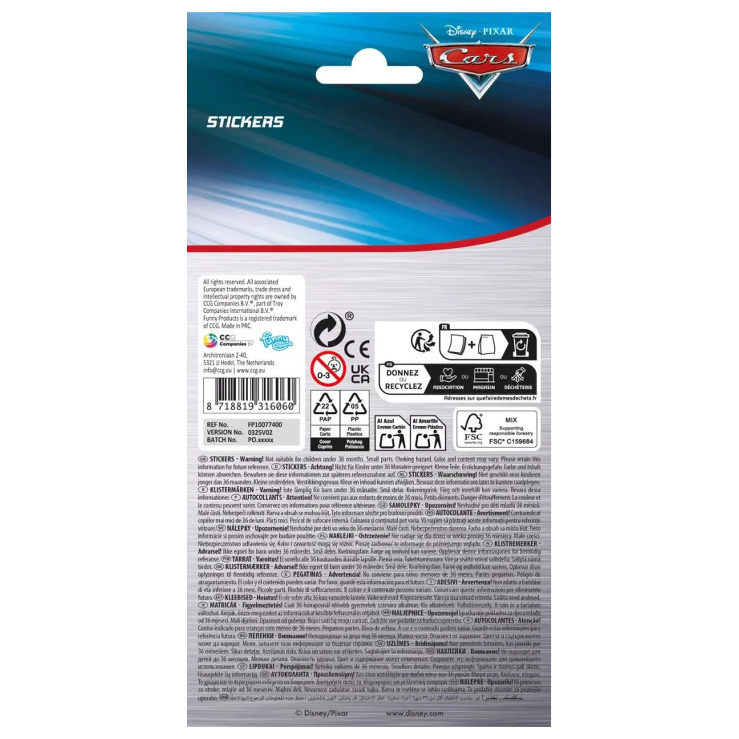 Disney Cars Race holograficzna naklejka zdjęcie produktu
