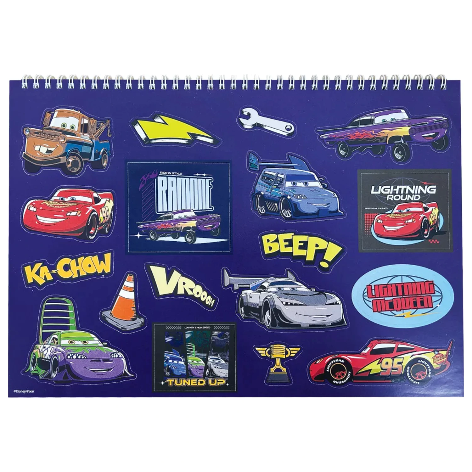 Disney Cars Roaring A/4 Spiralny Szkicownik 40 Arkuszy z Naklejkami zdjęcie produktu