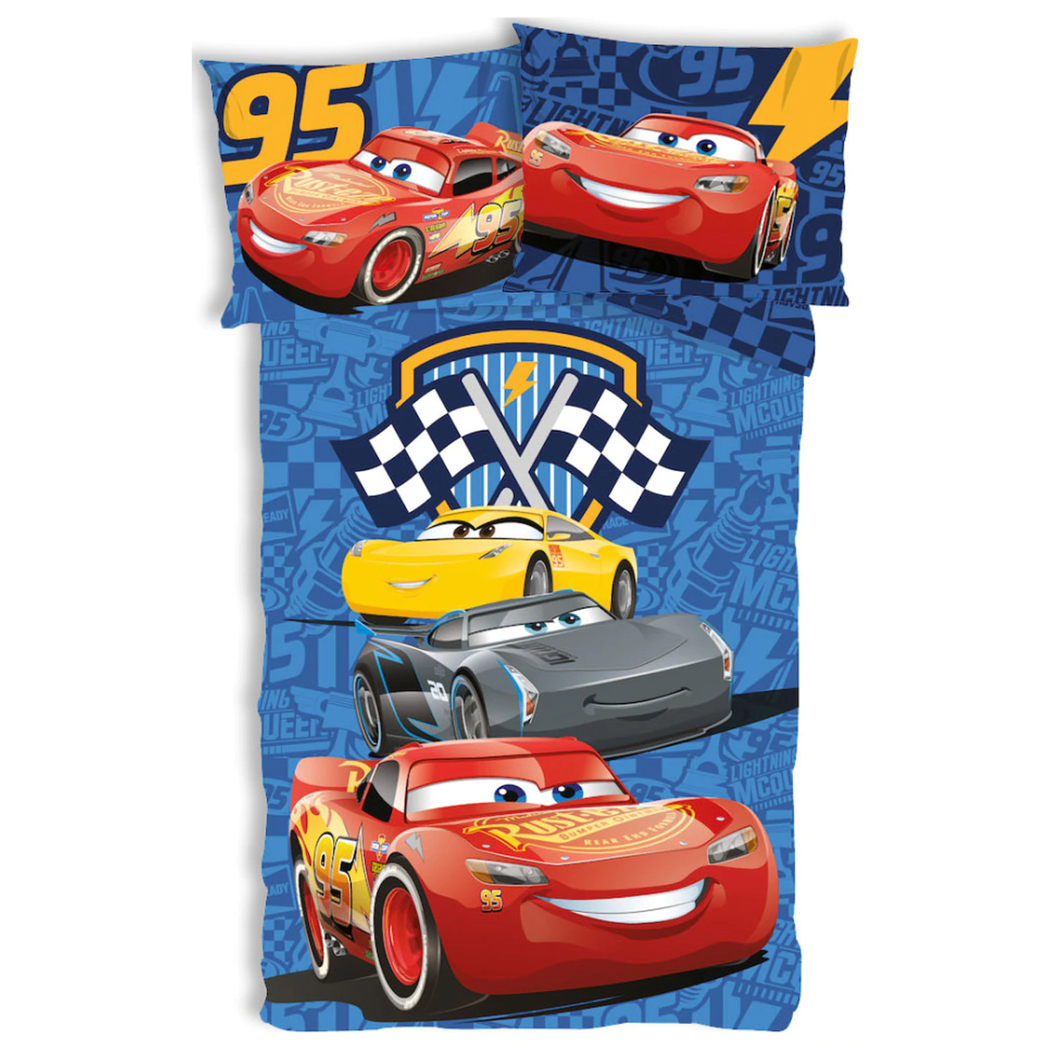 Disney Cars Track Stars dziecięca poszewka na kołdrę dla małego dziecka zdjęcie produktu