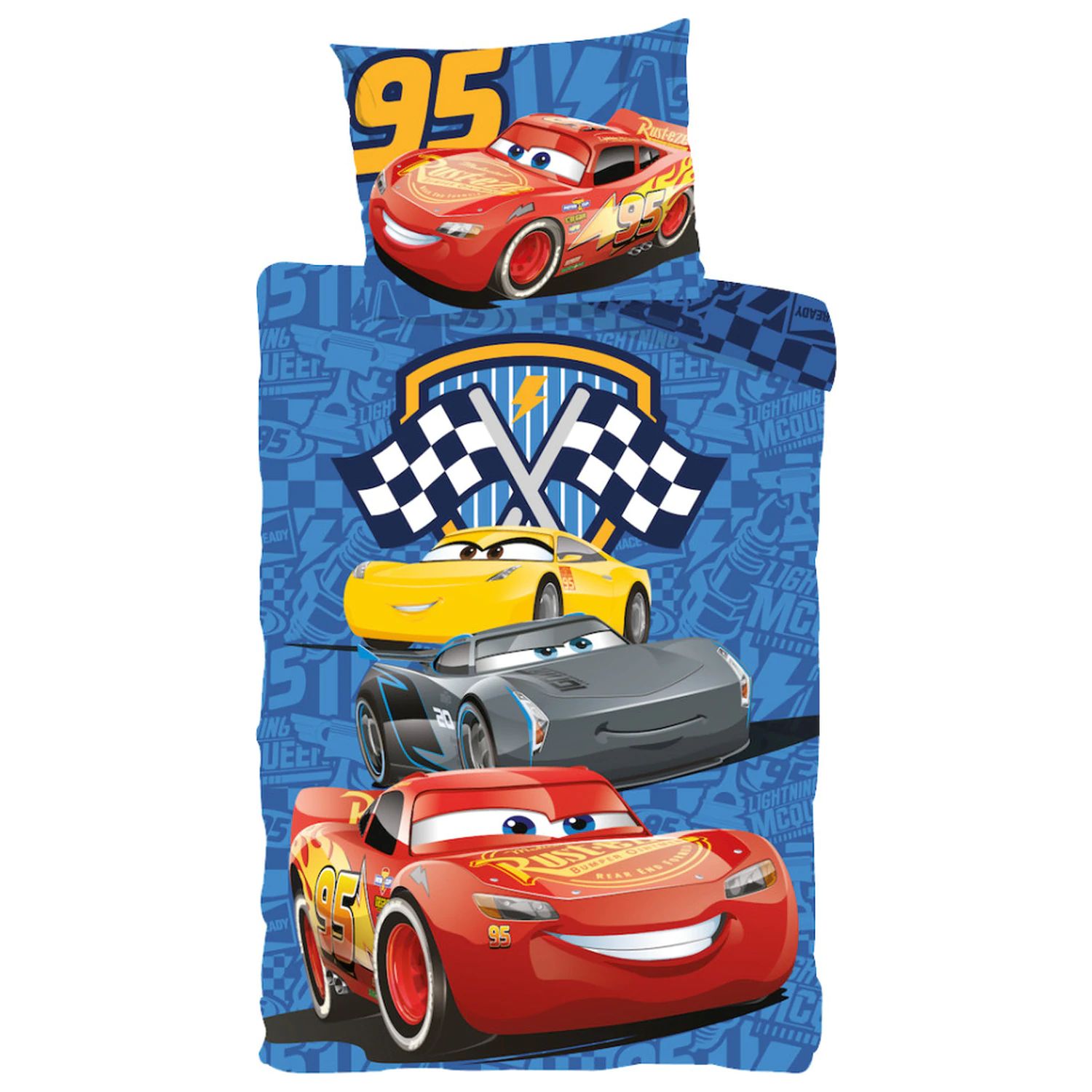 Disney Cars Track Stars dziecięca poszewka na kołdrę dla małego dziecka zdjęcie produktu
