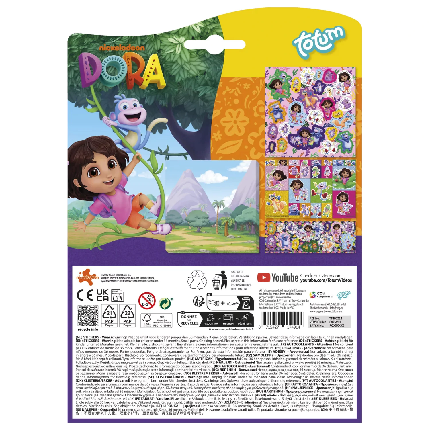 Dora the Explorer Jungle Zestaw Naklejek zdjęcie produktu