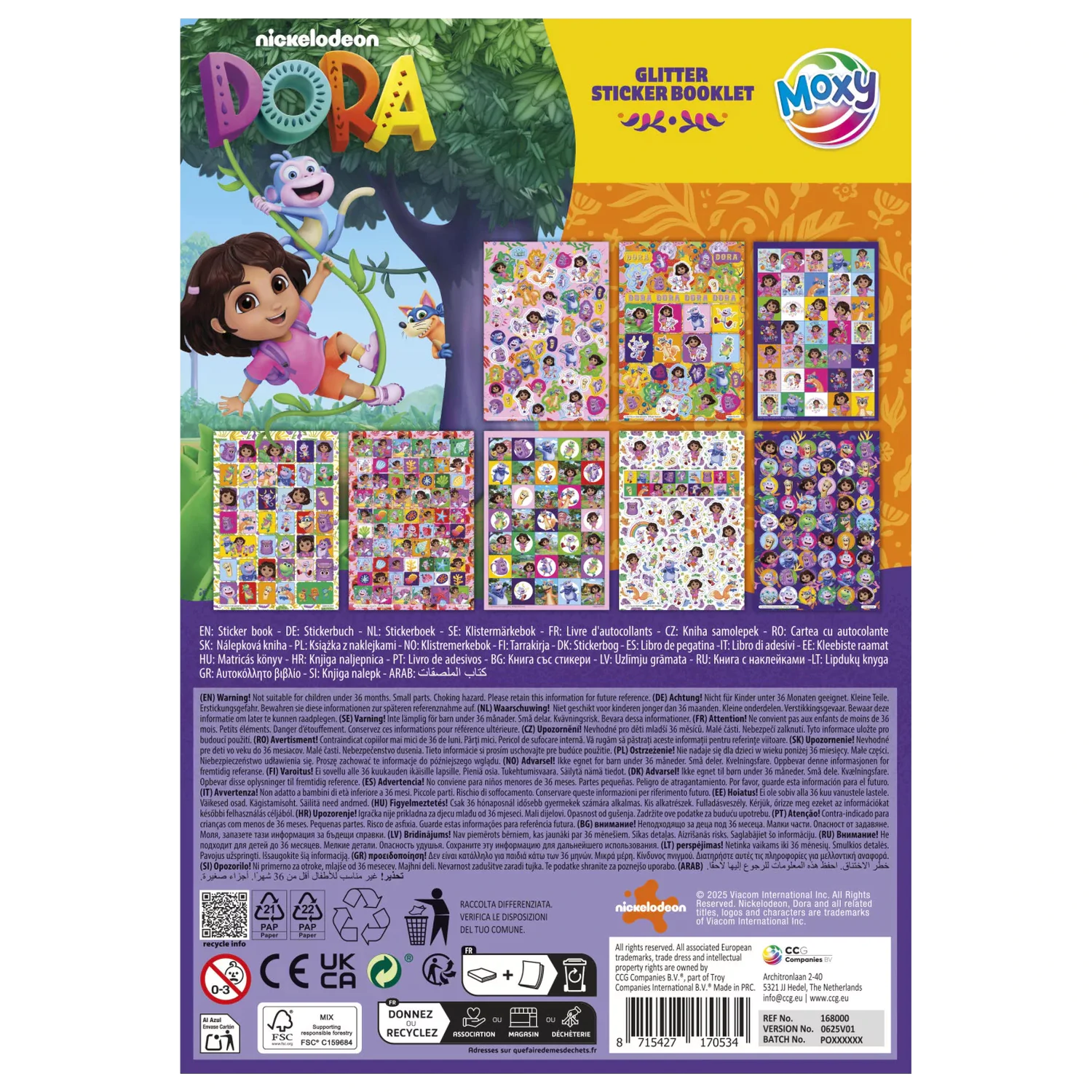 Dora the Explorer Słodkie naklejki Pack 8 arkuszy zdjęcie produktu