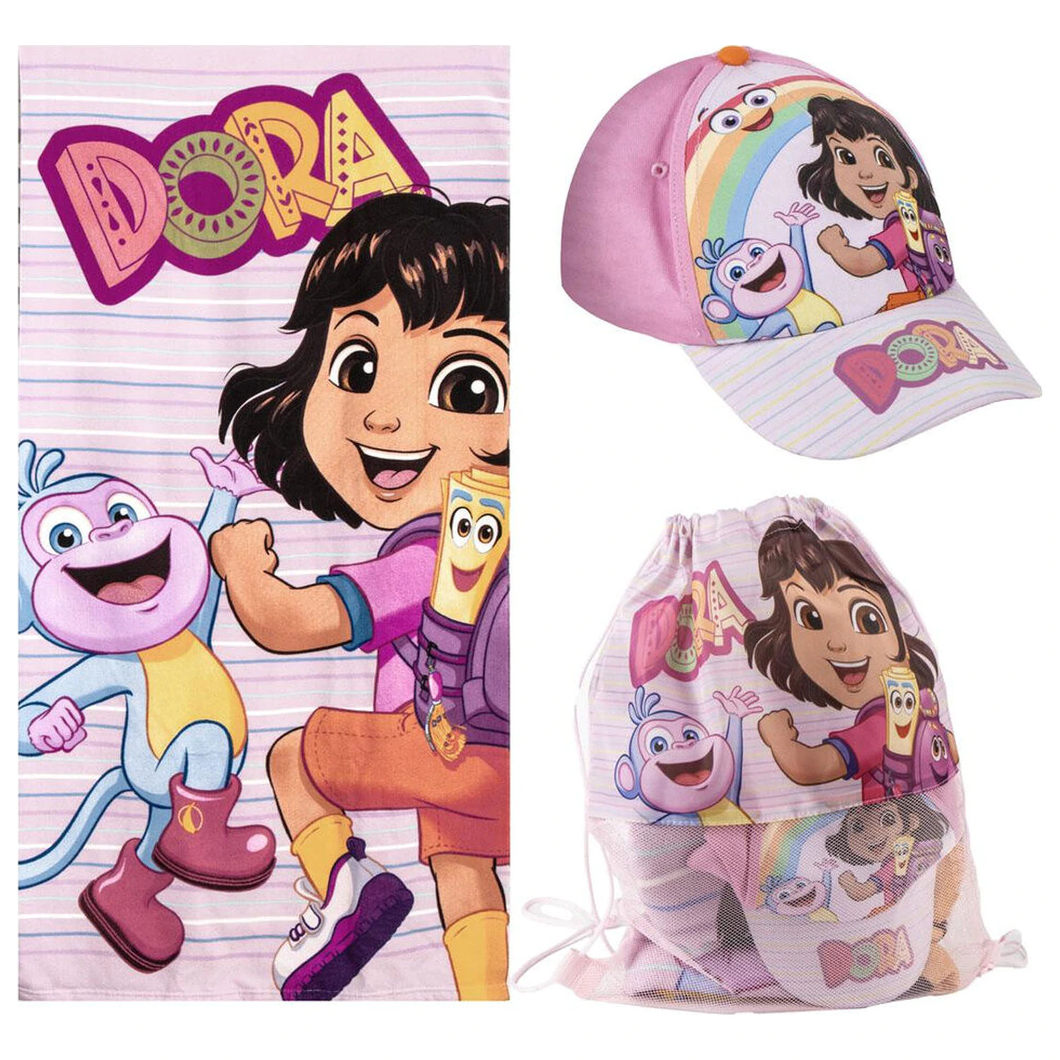 Dora the Explorer ręcznik + torba + czapka zestaw zdjęcie produktu