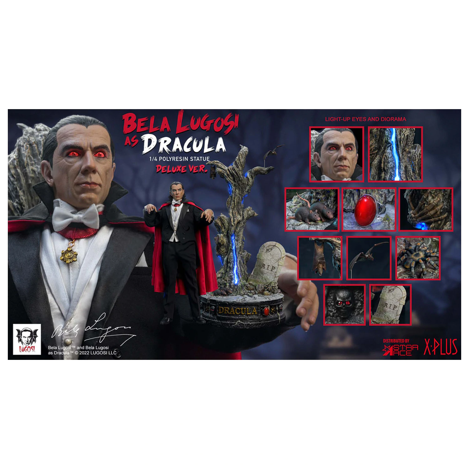 Dracula (1931) Superb Scale Statua 1/4 Bela Lugosi jako Dracula Deluxe Version 60 cm zdjęcie produktu