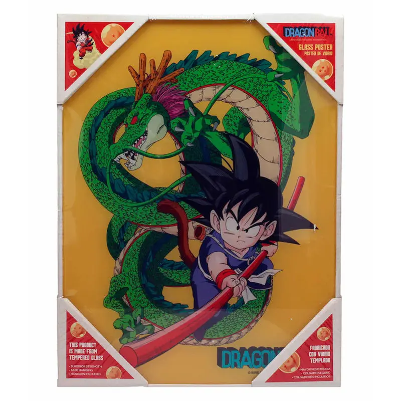 Plakat szklany Dragon Ball Goku z Shenronem zdjęcie produktu