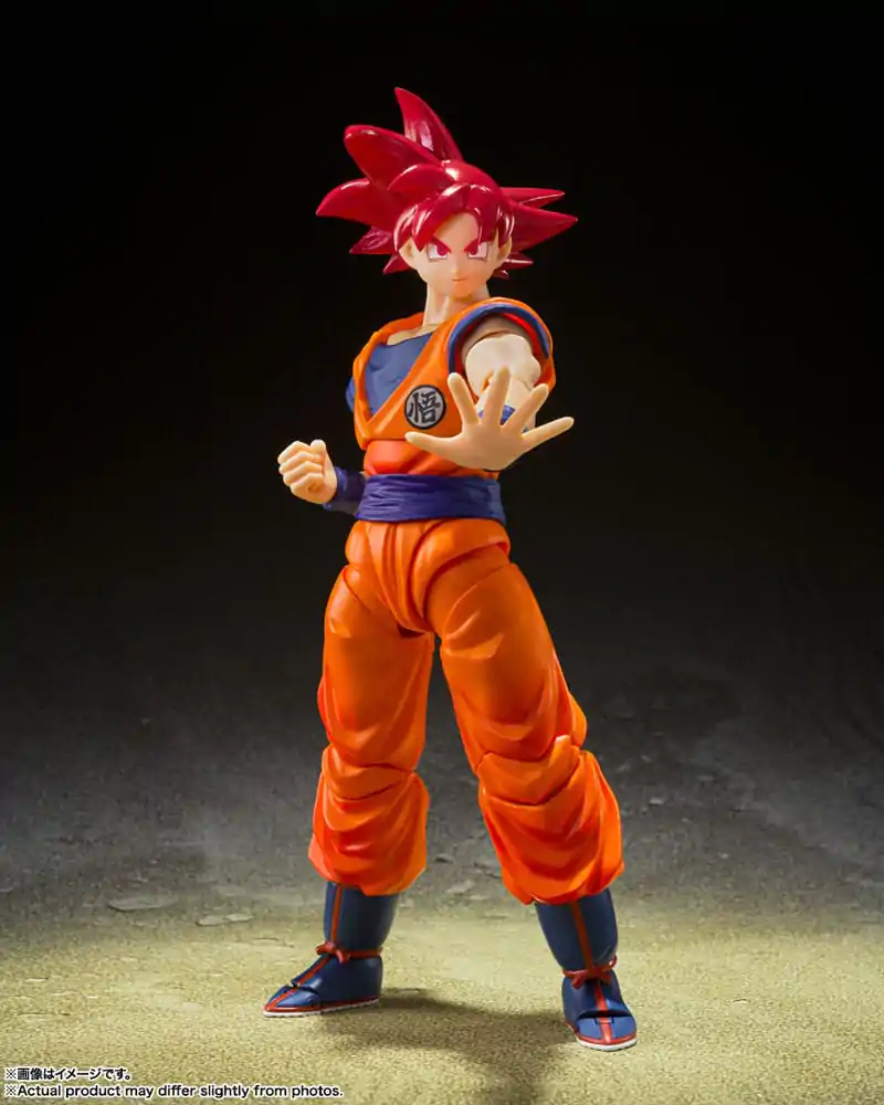 Dragon Ball Super S.H. Figuarts Figurka Akcji Super Saiyan God Son Goku Saiyan God Instilled with the light of Reighteous Hearts 14 cm zdjęcie produktu