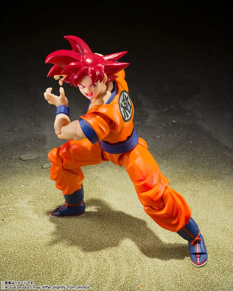 Dragon Ball Super S.H. Figuarts Figurka Akcji Super Saiyan God Son Goku Saiyan God Instilled with the light of Reighteous Hearts 14 cm zdjęcie produktu