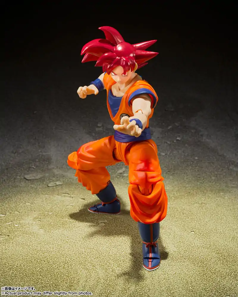 Dragon Ball Super S.H. Figuarts Figurka Akcji Super Saiyan God Son Goku Saiyan God Instilled with the light of Reighteous Hearts 14 cm zdjęcie produktu