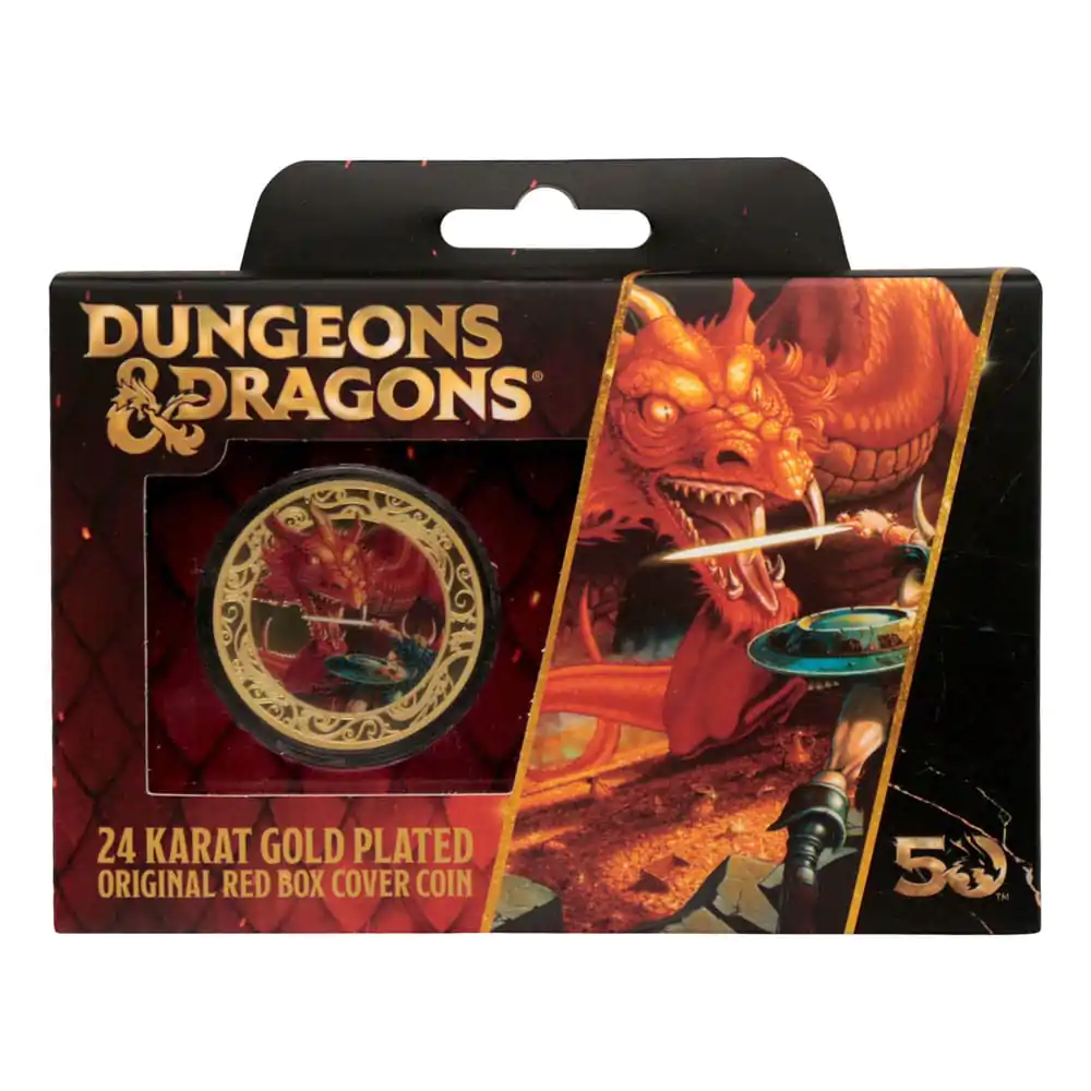 Dungeons & Dragons Moneta Kolekcjonerska 50. Rocznica z Kolorowym Nadrukiem Pozłacana 24k Złotem Edycja 4 cm zdjęcie produktu