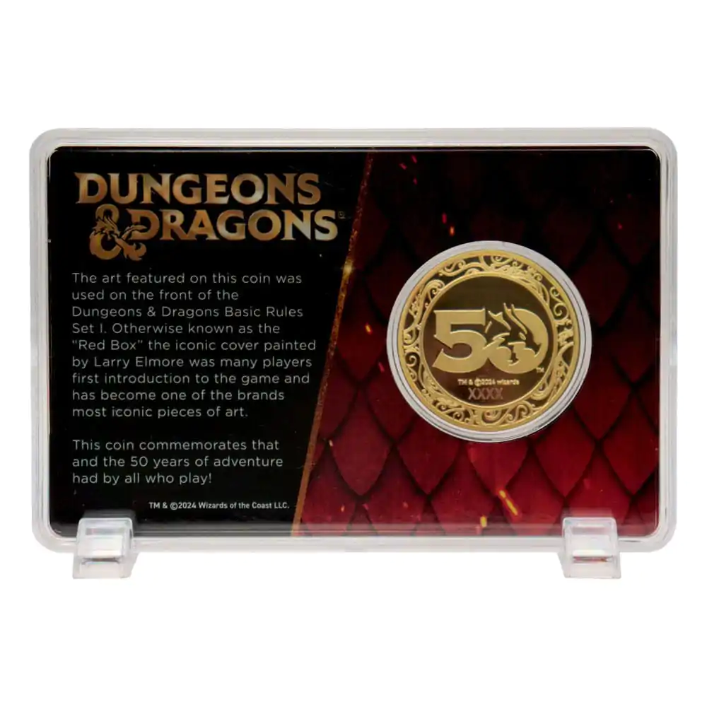 Dungeons & Dragons Moneta Kolekcjonerska 50. Rocznica z Kolorowym Nadrukiem Pozłacana 24k Złotem Edycja 4 cm zdjęcie produktu