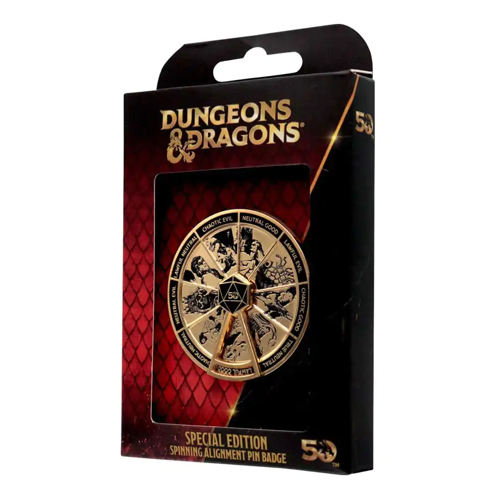 Dungeons & Dragons Pin Badge Alignment Spinner Platerowany 24-karatowym złotem Limited Edition zdjęcie produktu