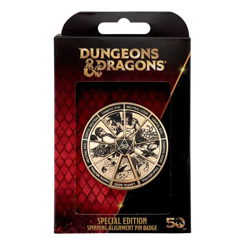 Dungeons & Dragons Pin Badge Alignment Spinner Platerowany 24-karatowym złotem Limited Edition zdjęcie produktu