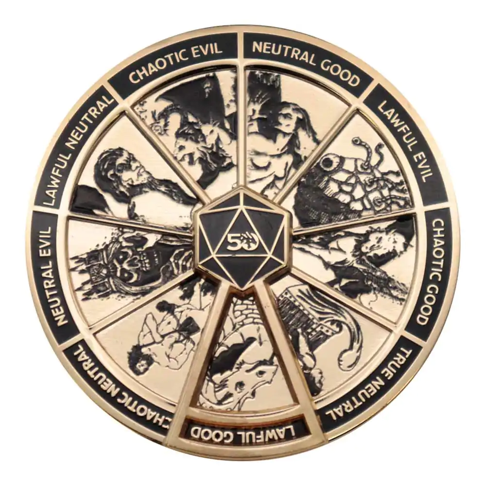 Dungeons & Dragons Pin Badge Alignment Spinner Platerowany 24-karatowym złotem Limited Edition zdjęcie produktu