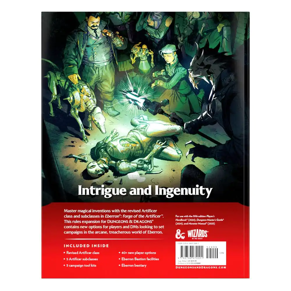 Dungeons & Dragons RPG Rules Expansion Book Eberron: Forge of the Artificer english - Książka z Rozszerzeniem Zasad RPG zdjęcie produktu