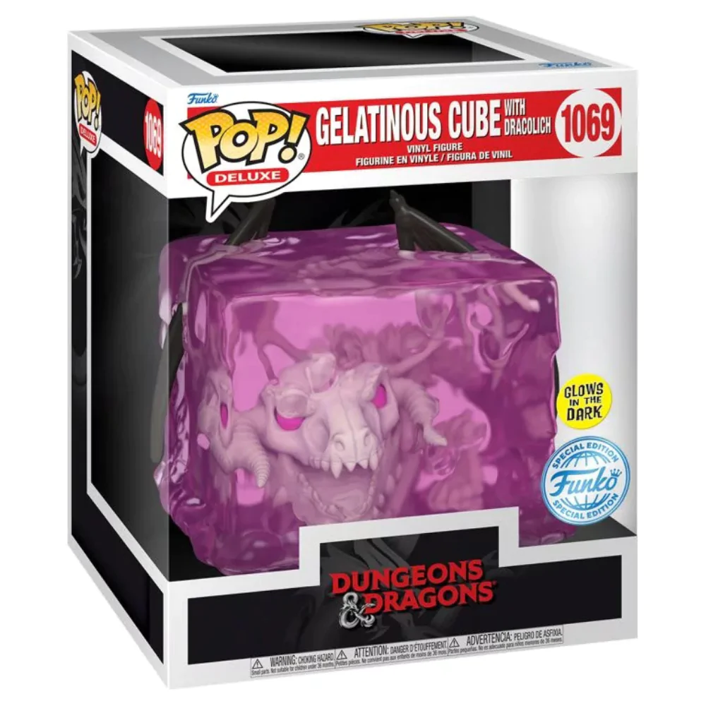 Dungeons and Dragons Funko POP! Deluxe Animation Figurka winylowa Galaretowata Kostka z Dracolichem (GR) (GW) Exclusive Edition 9 cm zdjęcie produktu