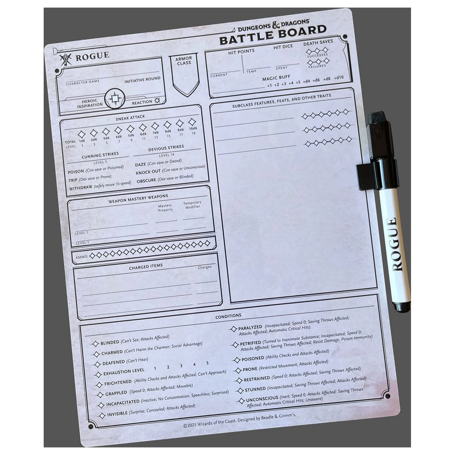 Dungeons & Dragons Battle Board Łotr zdjęcie produktu