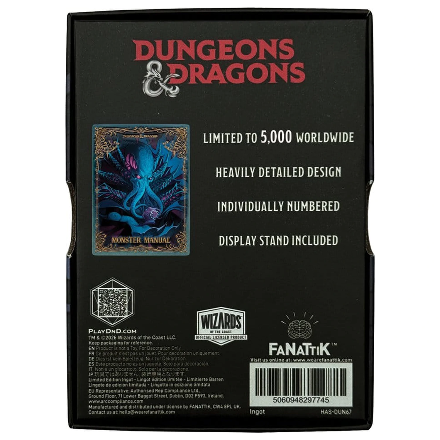 Dungeons & Dragons Sztabka Monster Manual Alternatywna Okładka Edycja Limitowana zdjęcie produktu