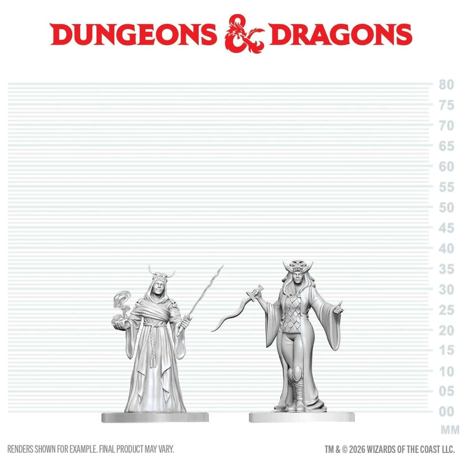Dungeons & Dragons Nolzur's Marvelous Miniatures Unpainted Miniature Cultist Fanatic & Hierophant 14 cm zdjęcie produktu