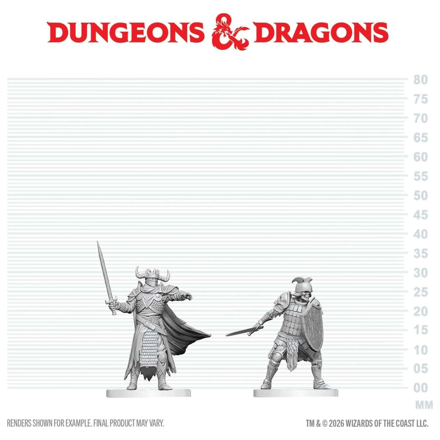 Dungeons & Dragons Nolzur's Marvelous Miniatures Niepomalowana Miniatura Death Knight & Death Knight Aspirant 14 cm zdjęcie produktu