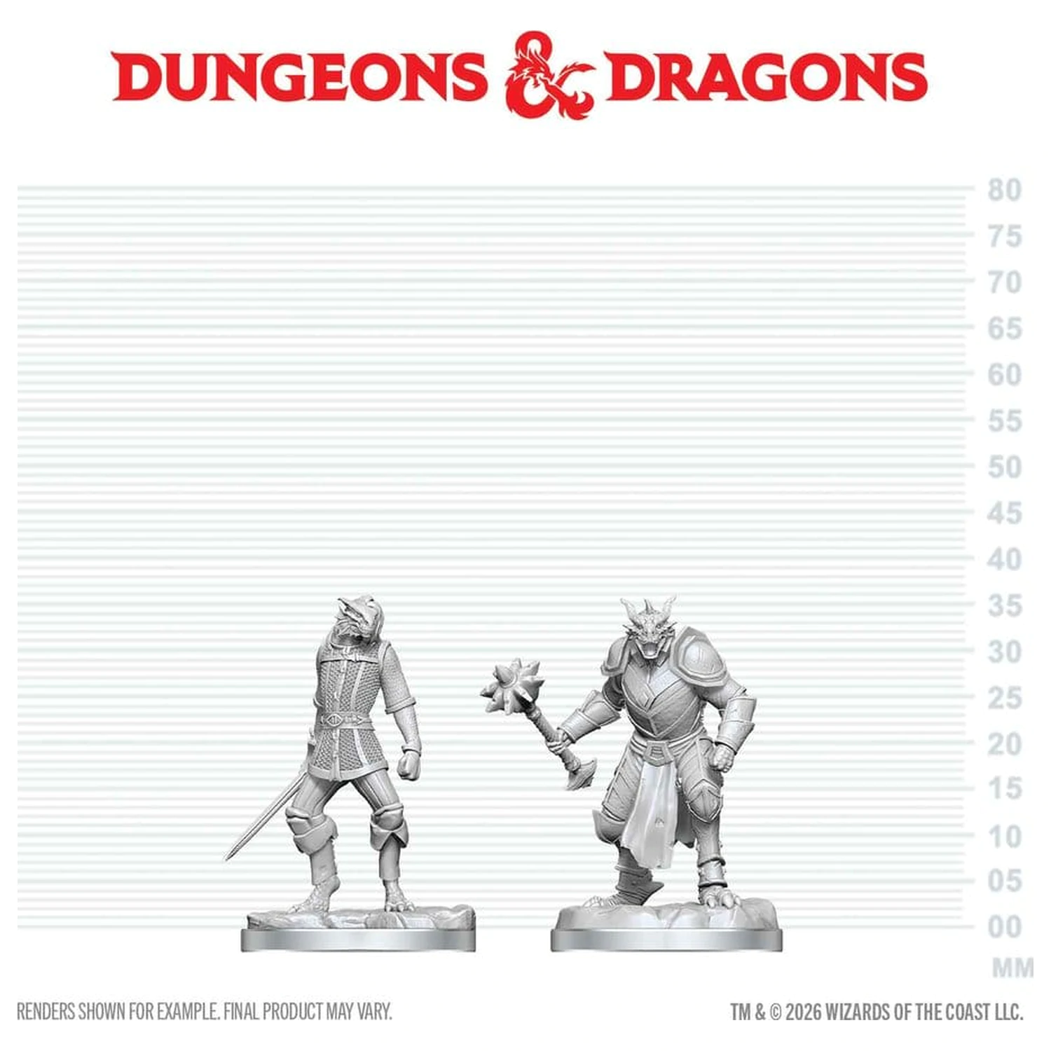 Dungeons & Dragons Nolzur's Marvelous Miniatures Niemalowana Miniatura Dragonborn Paladin i Dragonborn Squire 14 cm zdjęcie produktu