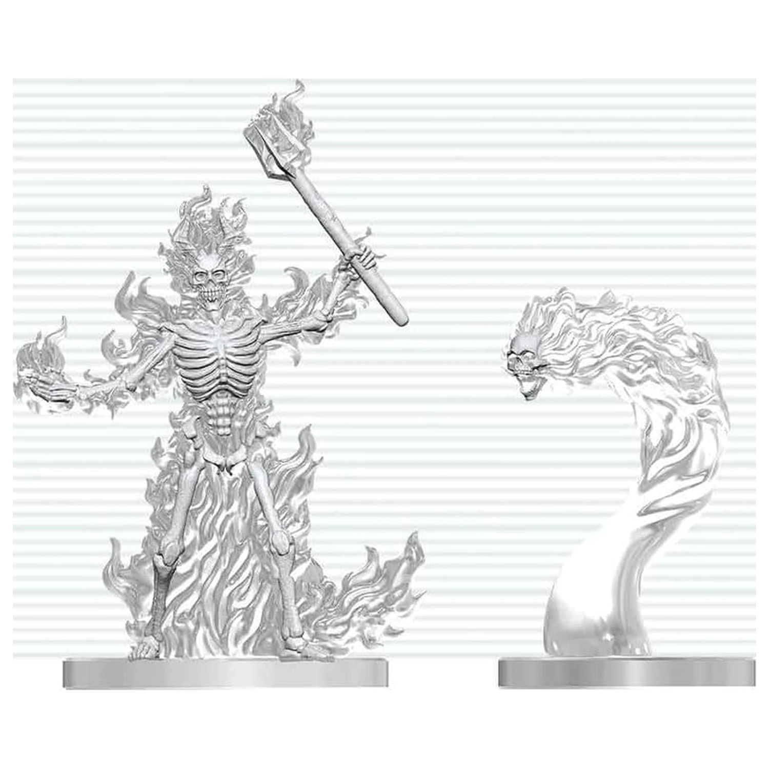 Dungeons & Dragons Nolzur's Marvelous Miniatures Niepomalowana Miniatura Flaming Skeleton & Flameskull 14 cm zdjęcie produktu