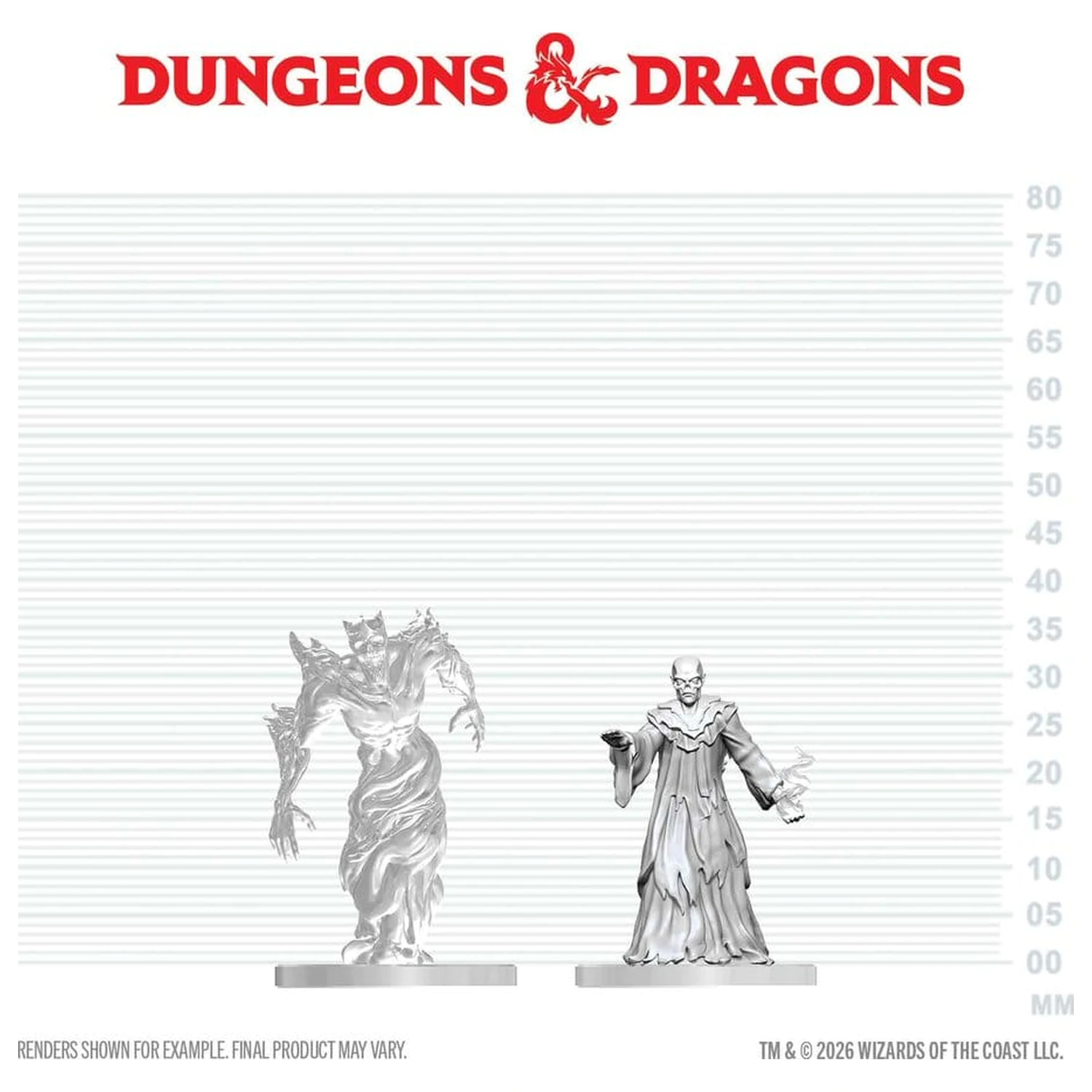 Dungeons & Dragons Nolzur's Marvelous Miniatures Niepomalowana figurka Ghast Gravecaller i Wraith 14 cm zdjęcie produktu