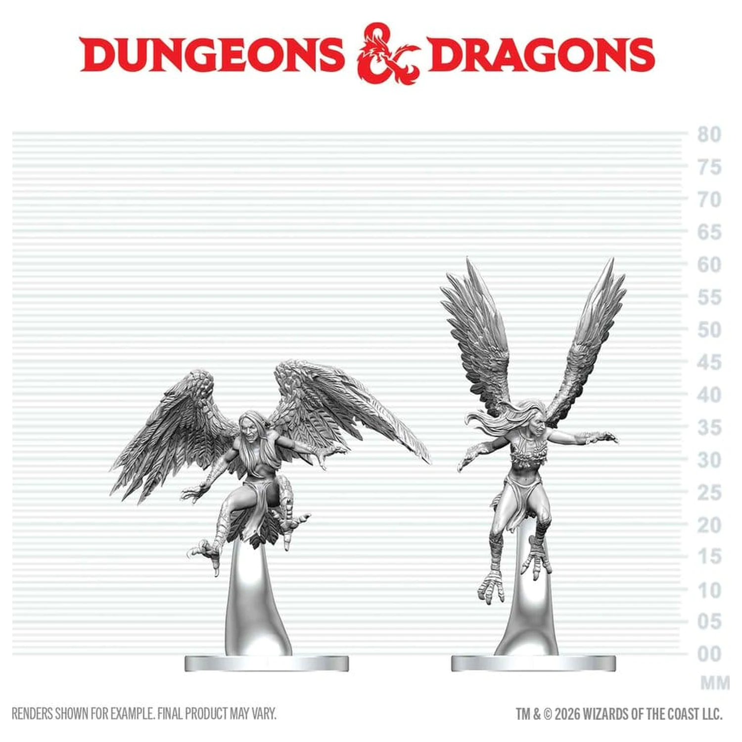 Dungeons & Dragons Nolzur's Marvelous Miniatures Niepomalowana figurka Harpie 17 cm zdjęcie produktu