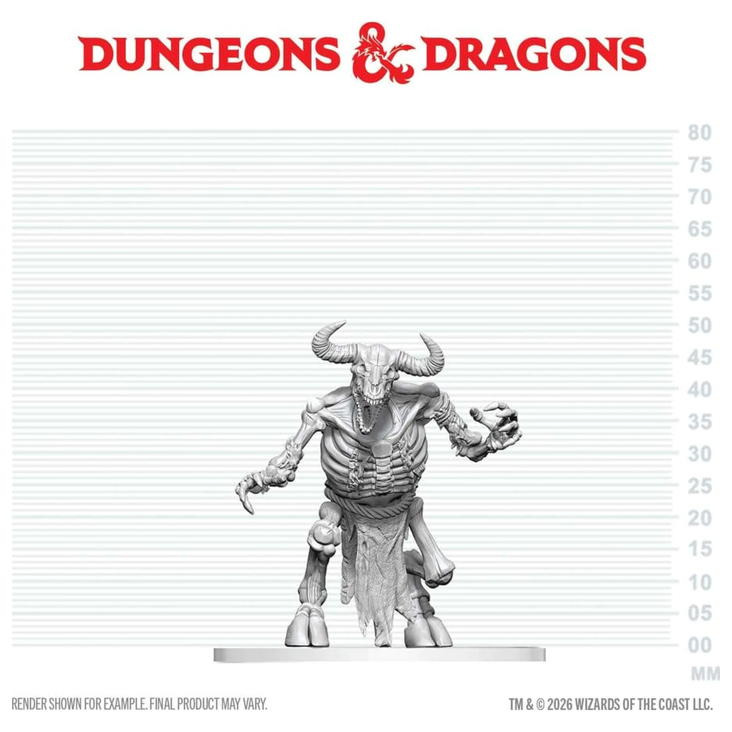 Dungeons & Dragons Nolzur's Marvelous Miniatures Niepomalowana Miniatura Szkielet Minotaura 17 cm zdjęcie produktu