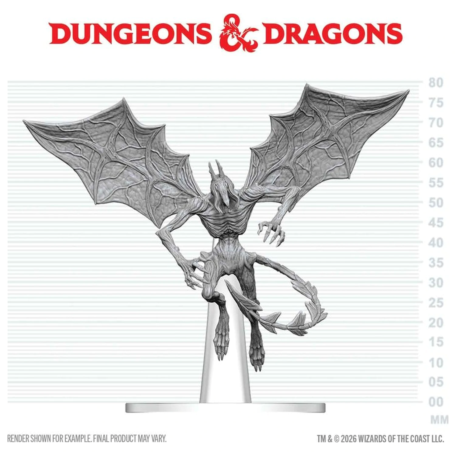 Dungeons & Dragons Nolzur's Marvelous Miniatures Niepomalowana Miniatura Nightgaunt 17 cm zdjęcie produktu