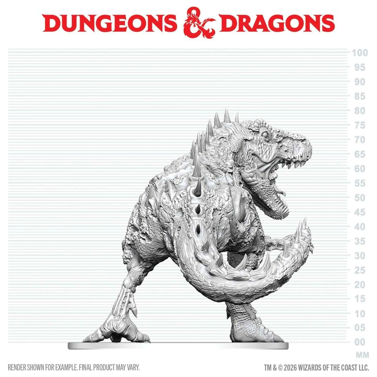 Dungeons & Dragons Nolzur's Marvelous Miniatures Unpainted Miniatura Tyrannosaurus Zombie 20 cm zdjęcie produktu