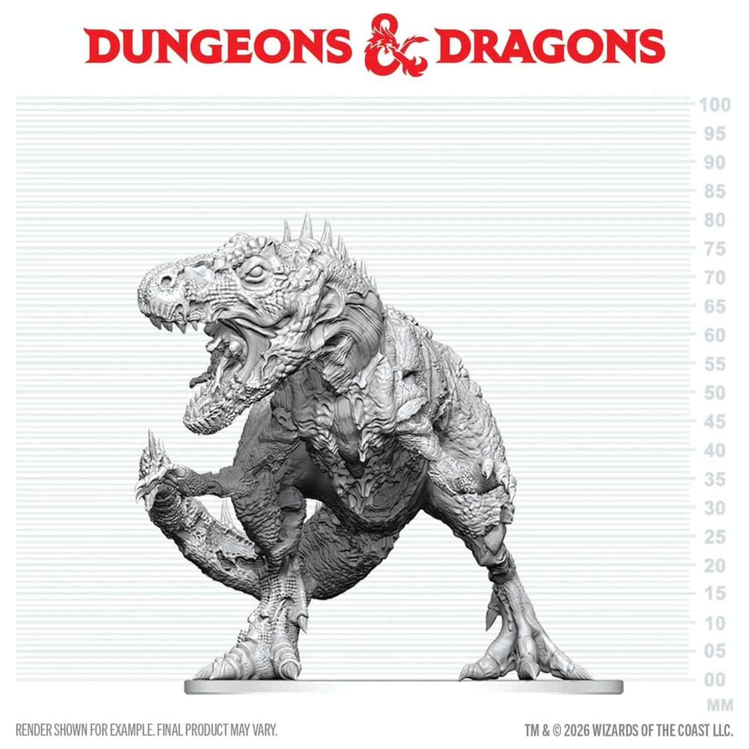 Dungeons & Dragons Nolzur's Marvelous Miniatures Unpainted Miniatura Tyrannosaurus Zombie 20 cm zdjęcie produktu
