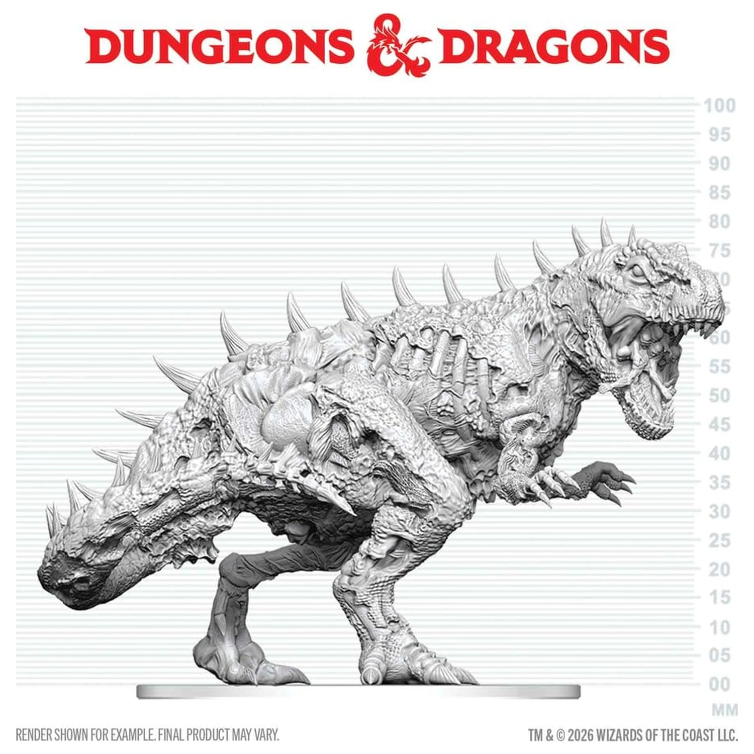 Dungeons & Dragons Nolzur's Marvelous Miniatures Unpainted Miniatura Tyrannosaurus Zombie 20 cm zdjęcie produktu