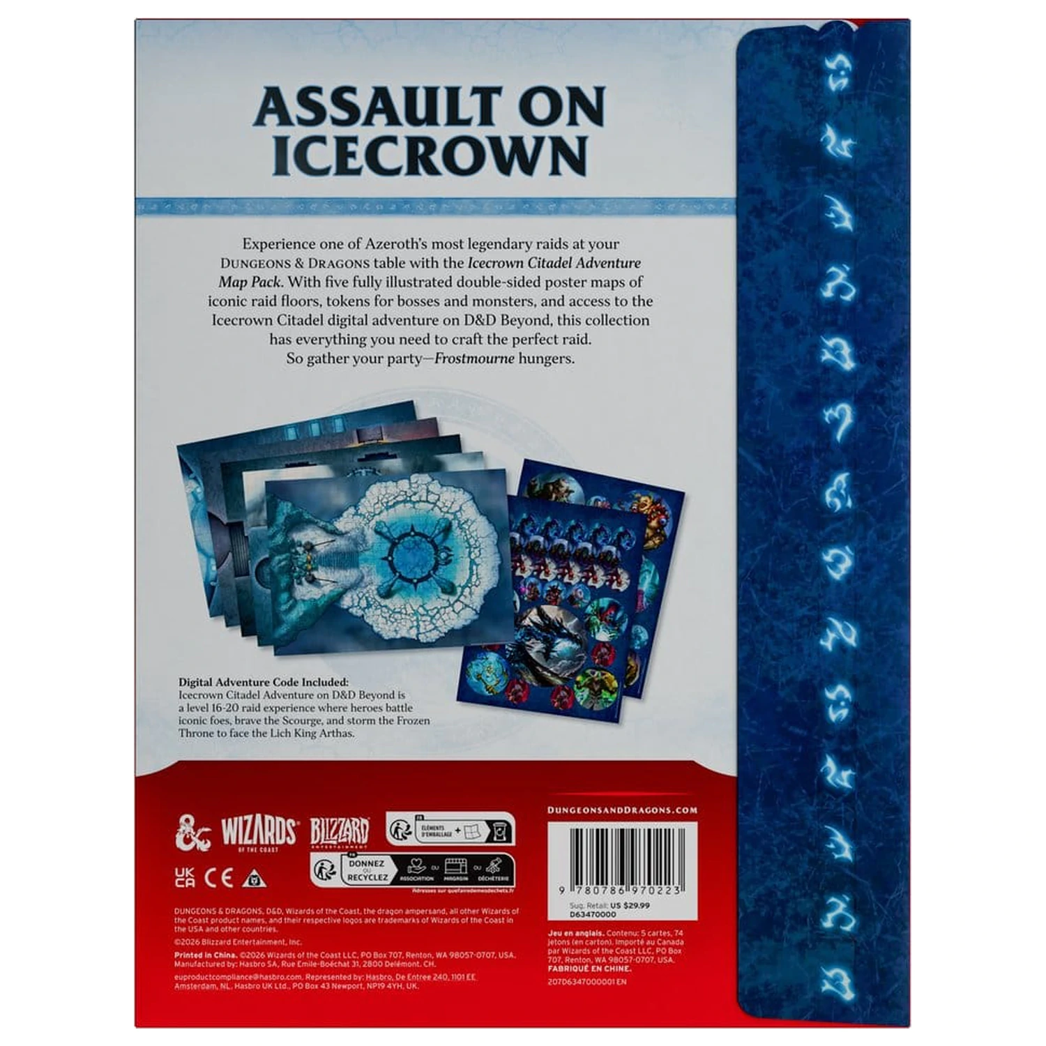 Dungeons & Dragons RPG World of Warcraft: Icecrown Citadel Adventure Zestaw Map Przygodowych *Wersja Angielska* zdjęcie produktu