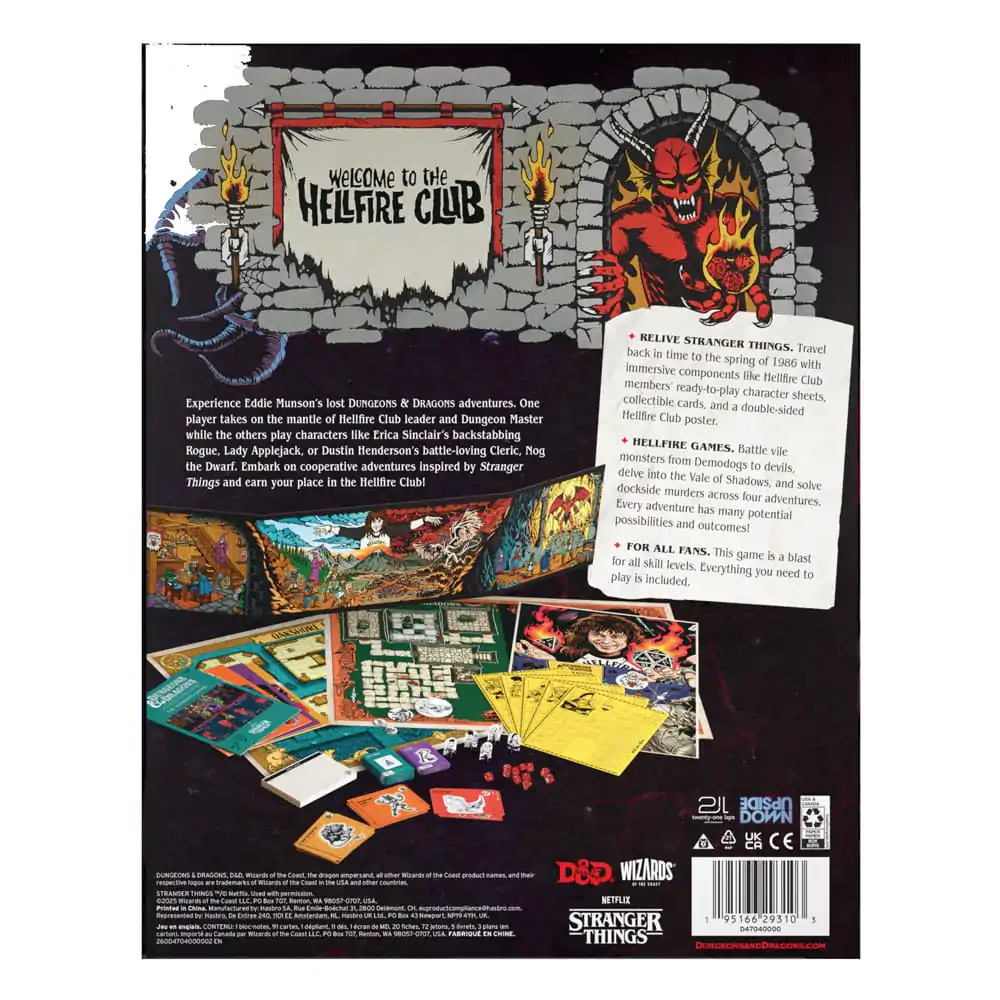 Gra planszowa Dungeons & Dragons Stranger Things: Witamy w Klubie Ognia Piekielnego angielski zdjęcie produktu