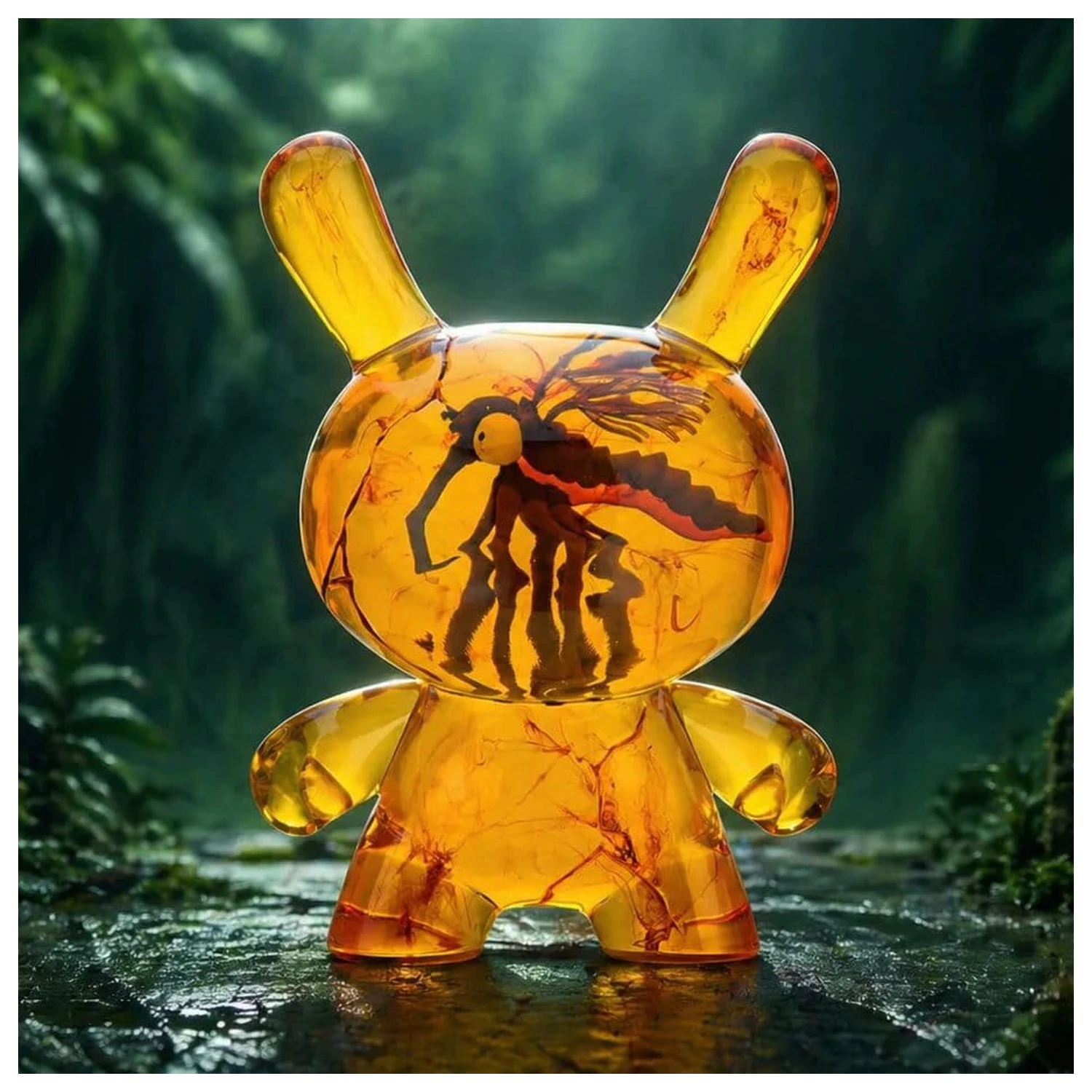 Dunny Art Toy Żywiczna Figurka Bursztynowa 20 cm zdjęcie produktu