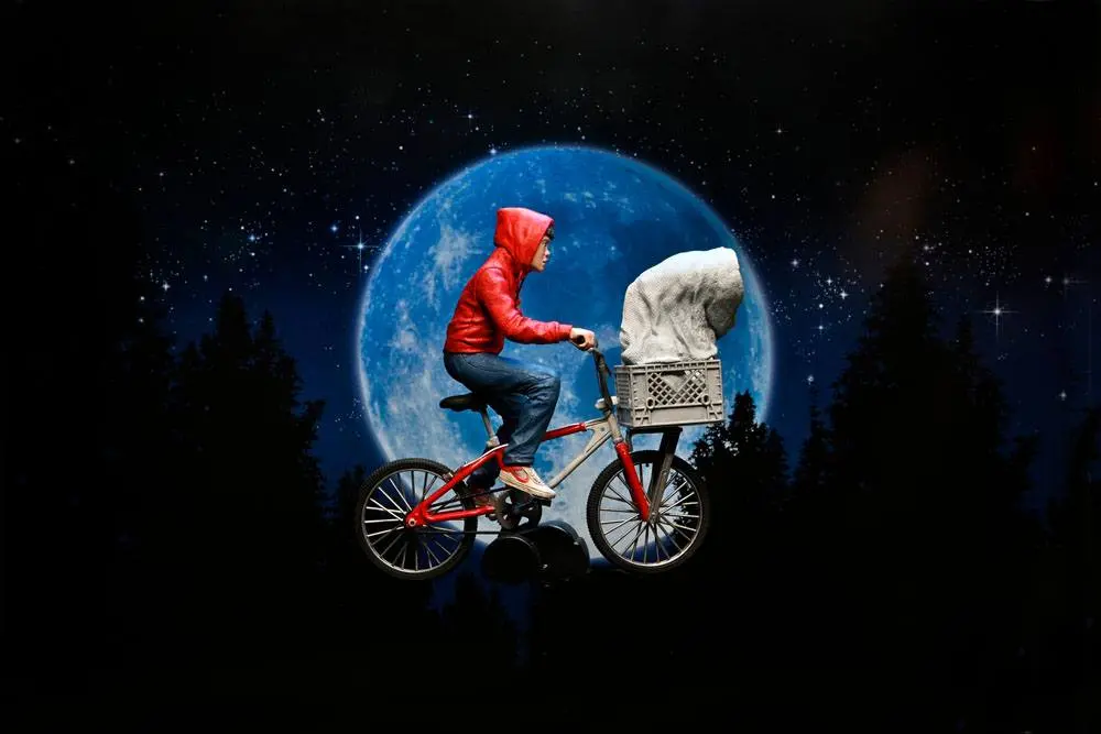 Figurka akcji E.T. the Extra-Terrestrial Elliott i E.T. na rowerze 13 cm zdjęcie produktu