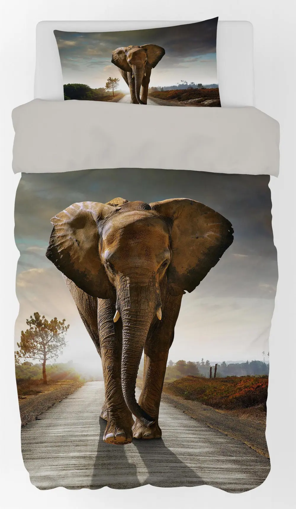 Poszewka na kołdrę Elephant 140x200cm, poszewka na poduszkę 70x90cm zdjęcie produktu