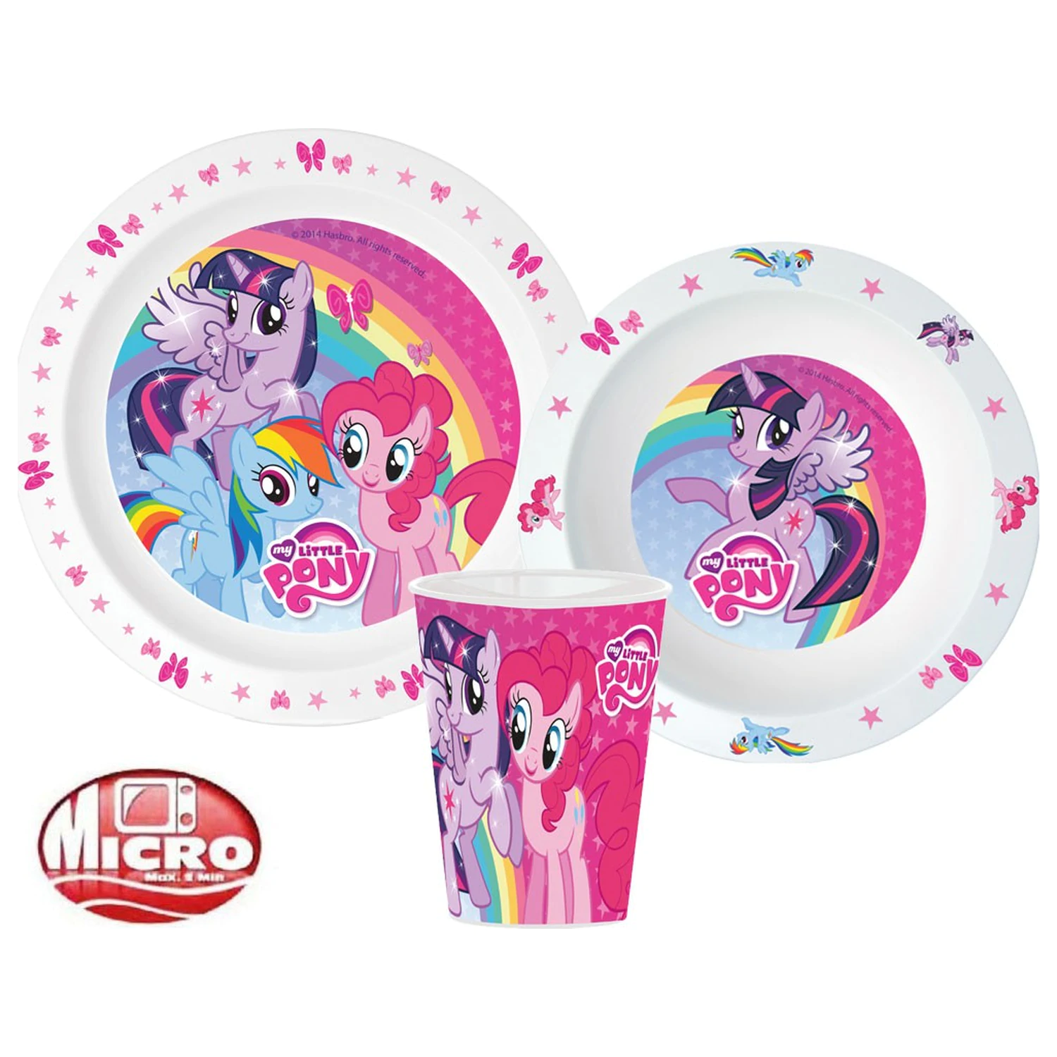 My Little Pony Różowy Zestaw Zastawy Stołowej, Zestaw z mikro tworzywa sztucznego, ze Szklanką 260 ml zdjęcie produktu