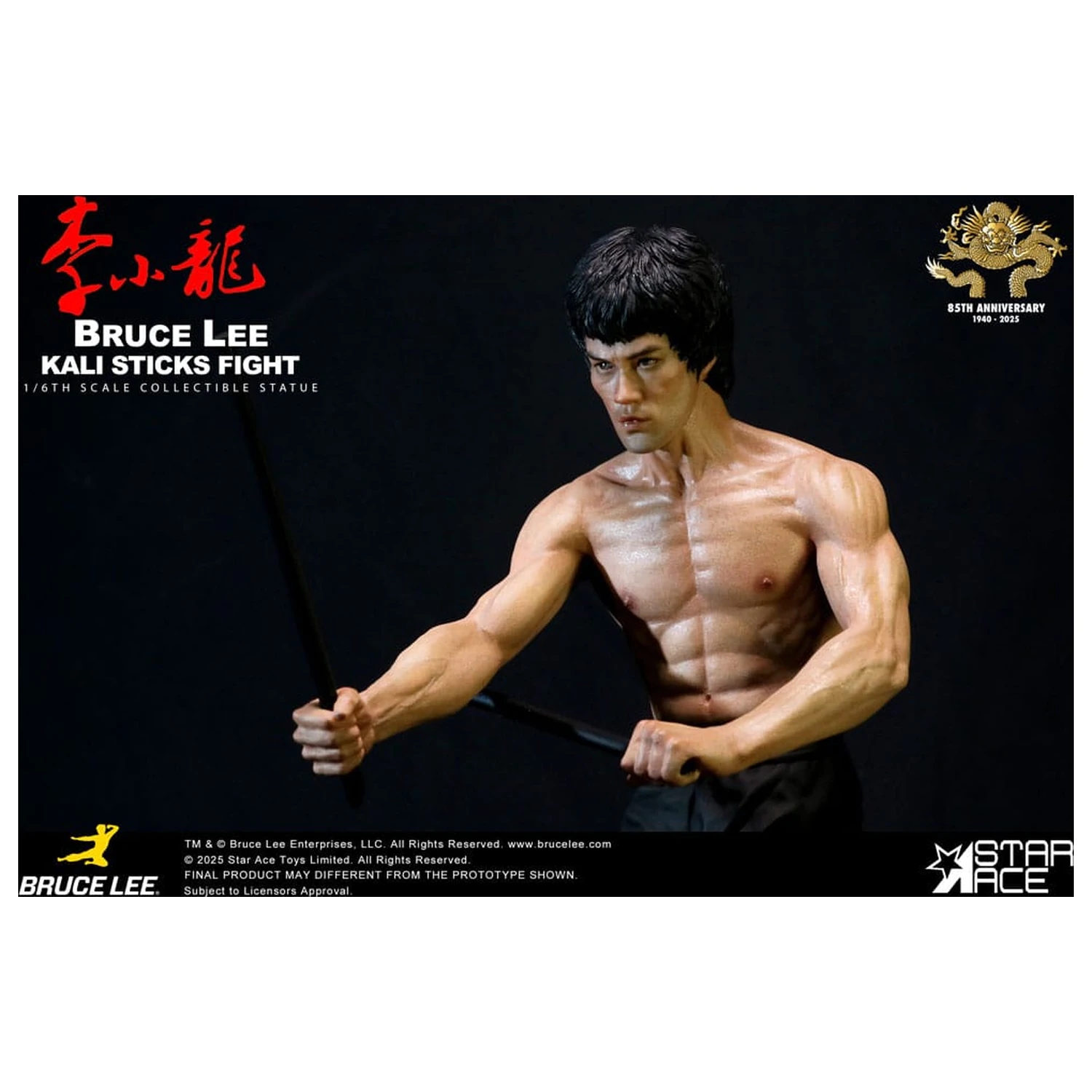 Statua Enter the Dragon Movie 1/6 Bruce Lee Kali Sticks Fight Normal Basement Version 30 cm zdjęcie produktu