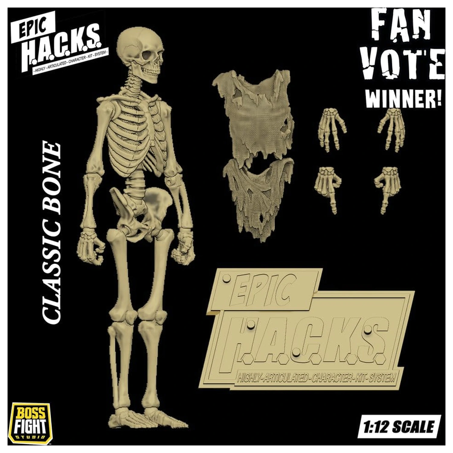 Epic H.A.C.K.S. figurka akcji 1/12 Szkielet Blank Classic Bone zdjęcie produktu